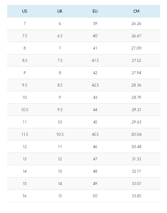 Propet Men's Shoe Sizes